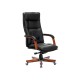 1360714 Кресло руководителя T-9927WALNUT/BLACK, черный