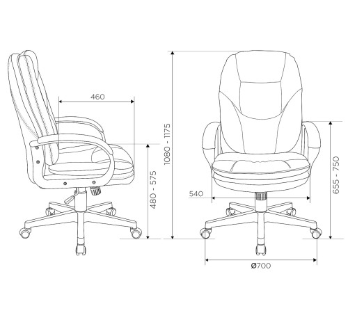 1699682 Кресло руководителя CH-868N Fabric, темно-синий