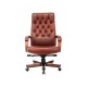 1545726 Кресло руководителя Бетховен / T-9928WALNUT, кожа, светло-коричневый