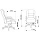 1495596 Кресло руководителя T-9926WALNUT, черный