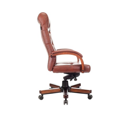 1545726 Кресло руководителя Бетховен / T-9928WALNUT, кожа, светло-коричневый