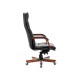 1360714 Кресло руководителя T-9927WALNUT/BLACK, черный