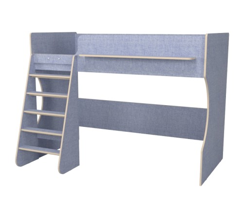 Кровать чердак Р432 Капризун 1 лен голубой