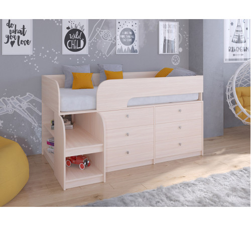 Двухъярусная кровать Астра-9 Дуб молочный V3 [Дуб Молочный]