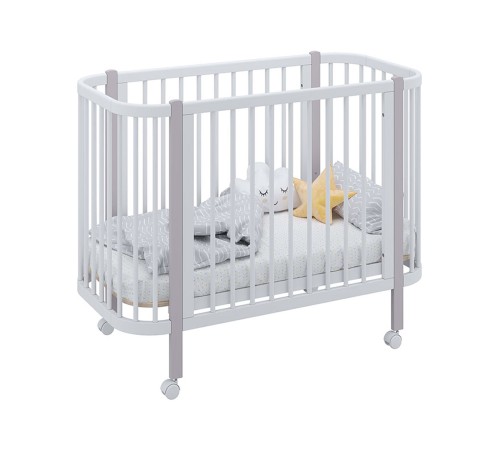 Кроватка детская Polini kids Simple 350, белый/серый Кроватка детская Polini kids Simple 350, белый/серый