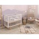 Кроватка детская Polini kids Simple 340 с маятником, белый/натуральный