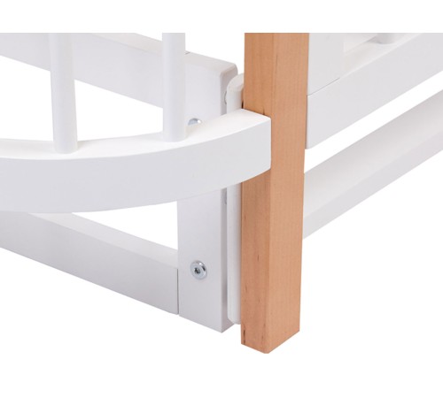 Кроватка детская Polini kids Simple 350, белый/бук Кроватка детская Polini kids Simple 350, белый/бук