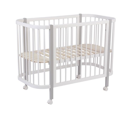 Кроватка детская Polini kids Simple 350, белый/серый Кроватка детская Polini kids Simple 350, белый/серый