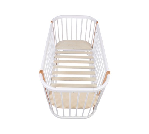Кроватка детская Polini kids Simple 350, белый/бук Кроватка детская Polini kids Simple 350, белый/бук