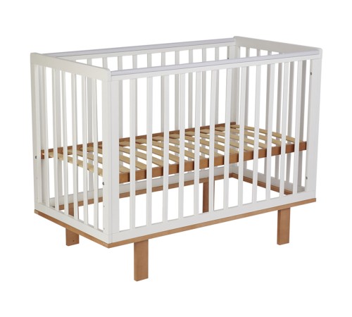 Кроватка детская Polini kids Simple 340, белый/бук