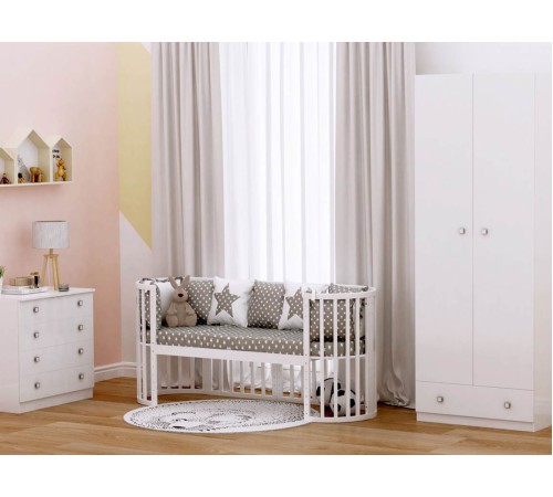 Кроватка детская Polini Kids Simple 911, белый Кроватка детская Polini Kids Simple 911, белый