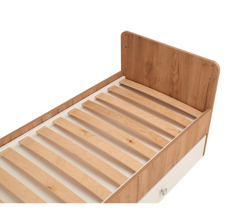 Кровать детская Фея 1100, дуб крафт золотой/белый