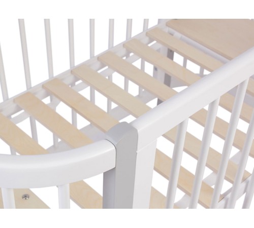 Кроватка детская Polini kids Simple 350, белый/серый Кроватка детская Polini kids Simple 350, белый/серый