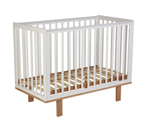 Кроватка детская Polini kids Simple 340, белый/бук