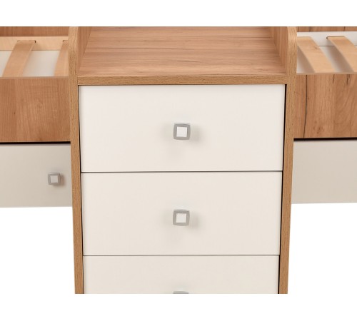 Кровать детская Фея 1100, дуб крафт золотой/белый