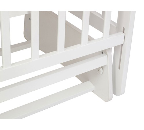 Кроватка детская Polini kids Simple 304 с маятником, белый Кроватка детская Polini kids Simple 304 с маятником, белый