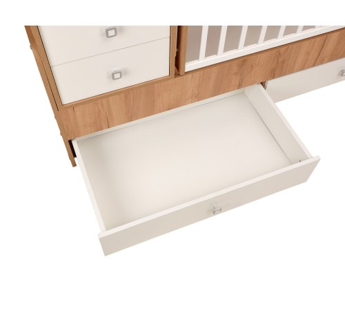 Кровать детская Фея 1100, дуб крафт золотой/белый