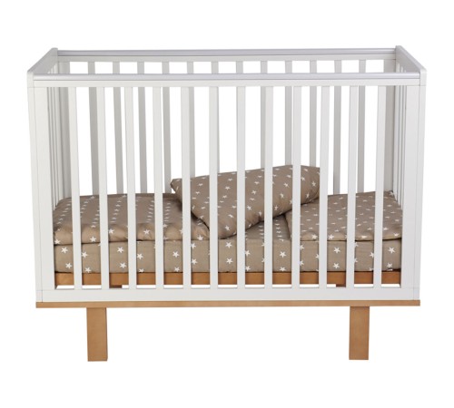 Кроватка детская Polini kids Simple 340, белый/бук