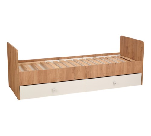 Кровать детская Фея 1100, дуб крафт золотой/белый