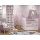 Кроватка детская Фея 750 Бегемотик, белый
