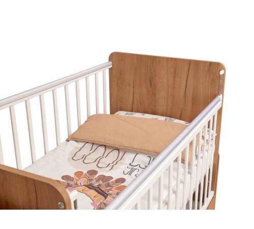 Кровать детская Фея 1100, дуб крафт золотой/белый