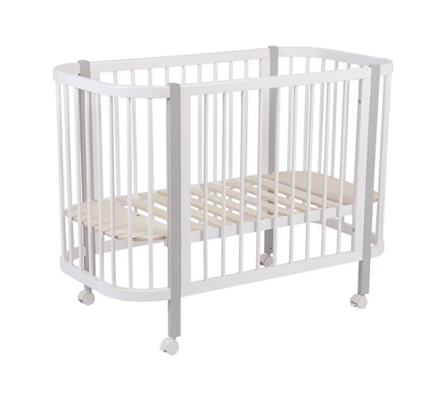 Кроватка детская Polini kids Simple 350, белый/серый Кроватка детская Polini kids Simple 350, белый/серый