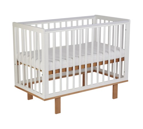 Кроватка детская Polini kids Simple 340, белый/бук