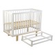 Кроватка детская Polini kids Simple 340 с маятником, белый/натуральный