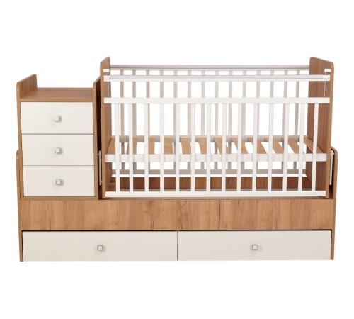 Кровать детская Фея 1100, дуб крафт золотой/белый