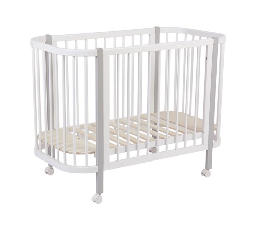 Кроватка детская Polini kids Simple 350, белый/серый Кроватка детская Polini kids Simple 350, белый/серый