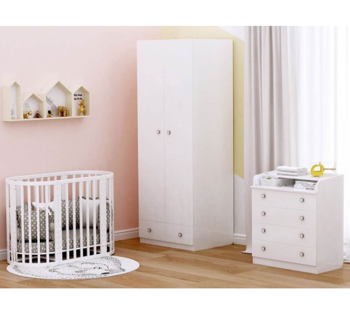 Кроватка детская Polini Kids Simple 911, белый Кроватка детская Polini Kids Simple 911, белый