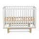 Кроватка детская Polini kids Simple 340 с маятником, белый/натуральный
