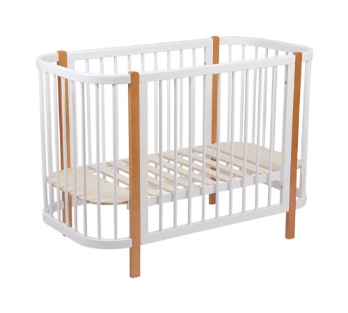 Кроватка детская Polini kids Simple 350, белый/бук Кроватка детская Polini kids Simple 350, белый/бук