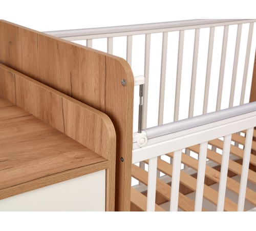 Кровать детская Фея 1100, дуб крафт золотой/белый