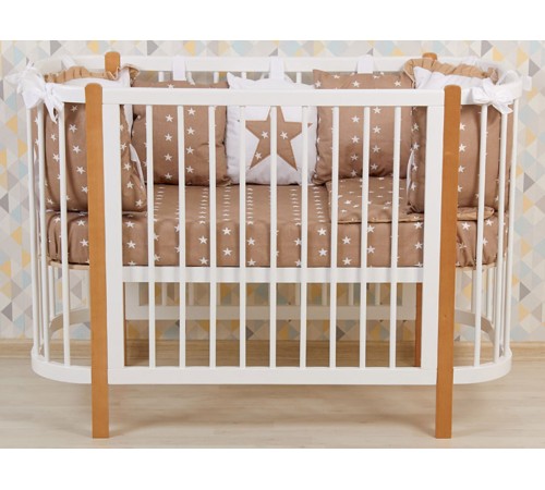 Кроватка детская Polini kids Simple 350, белый/бук Кроватка детская Polini kids Simple 350, белый/бук