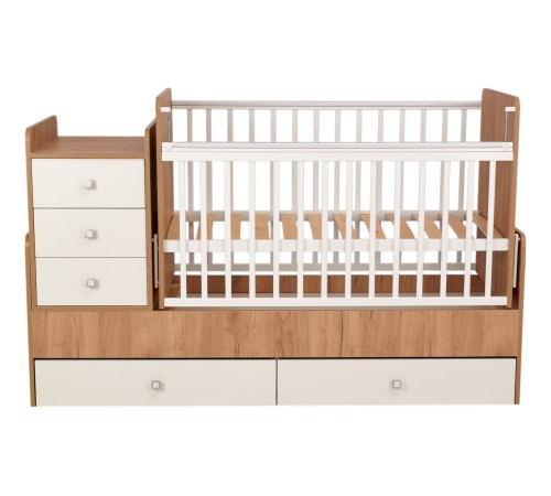 Кровать детская Фея 1100, дуб крафт золотой/белый