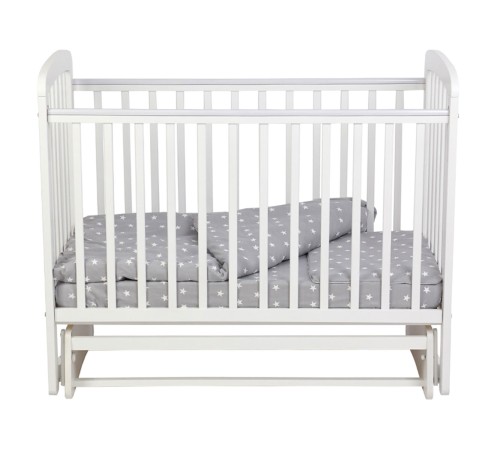 Кроватка детская Polini kids Simple 304 с маятником, белый Кроватка детская Polini kids Simple 304 с маятником, белый