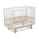 Кроватка детская Polini kids Simple 340 с маятником, белый/натуральный