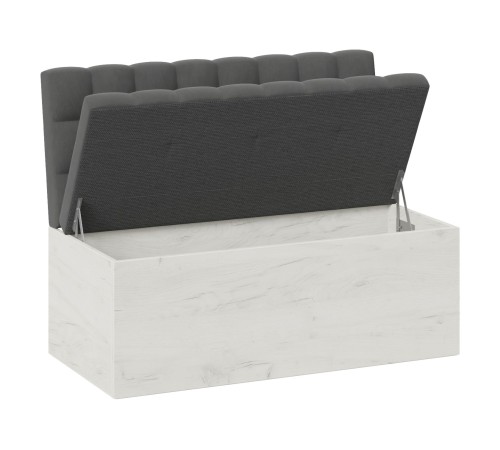 Кухонный диван Денвер, дуб молочный, к/з, бежевый