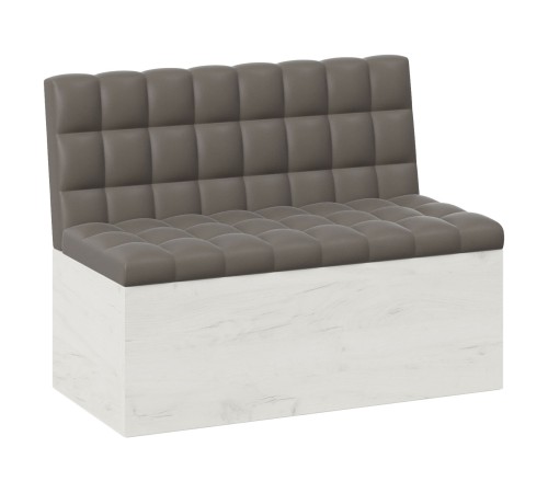 Кухонный диван Денвер, дуб молочный, к/з, бежевый