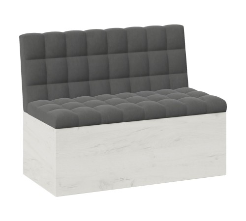 Кухонный диван Денвер, дуб молочный, к/з, бежевый