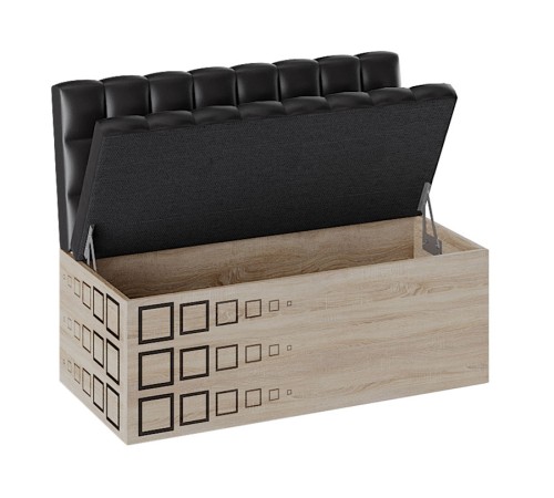 Кухонный диван Денвер, дуб молочный, к/з, бежевый