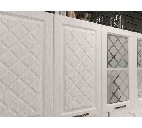 Кухонный гарнитур Агава 200 см, акация белая/столешница калаката