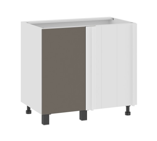 Аурелио Кухонный гарнитур угловой 300х180 см Скрытые «Дорадо», белый/айриш