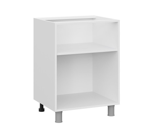 Модус Кухонный гарнитур прямой со стеклом 180 см, белый/цемент темный/цемент светлый