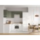 Аурелио Кухонный гарнитур угловой 180х150 см Скрытые «Дорадо», белый/айриш