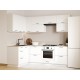 Аурелио Кухонный гарнитур угловой 240х140 см Скрытые «Дорадо», белый/айриш