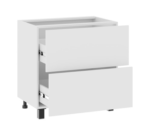 Аурелио Кухонный гарнитур угловой 300х180 см Скрытые «Дорадо», белый/айриш