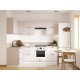 Аурелио Кухонный гарнитур угловой 240х140 см Скрытые «Дорадо», белый/айриш