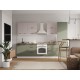 Аурелио Кухонный гарнитур прямой 300 см Скрытые «Дорадо», белый/айриш